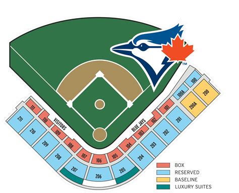 dunedin blue jays stadium seating chart